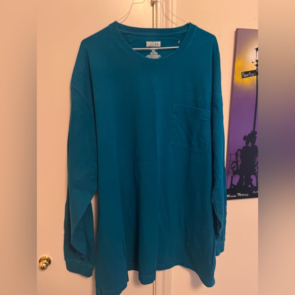 Teal Long Sleeved Duluth Trading Co. with Pocket